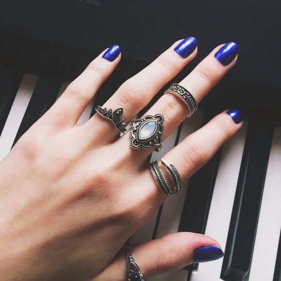 New 11 Piece Silver Boho Ring Set - Picture 4 of 7